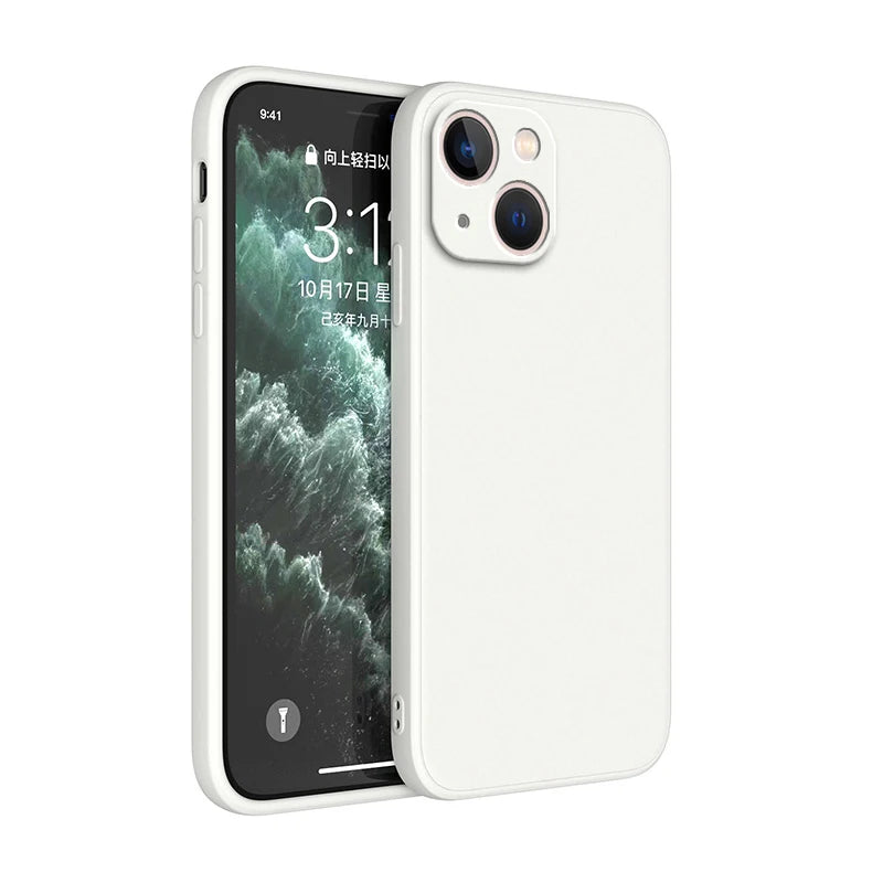 Silicone Phone Case for iPhone  Luxury Camera Protective Cover