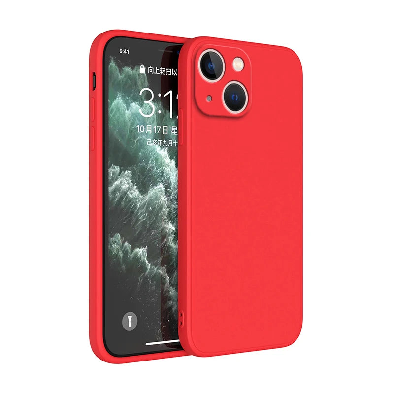 Silicone Phone Case for iPhone  Luxury Camera Protective Cover