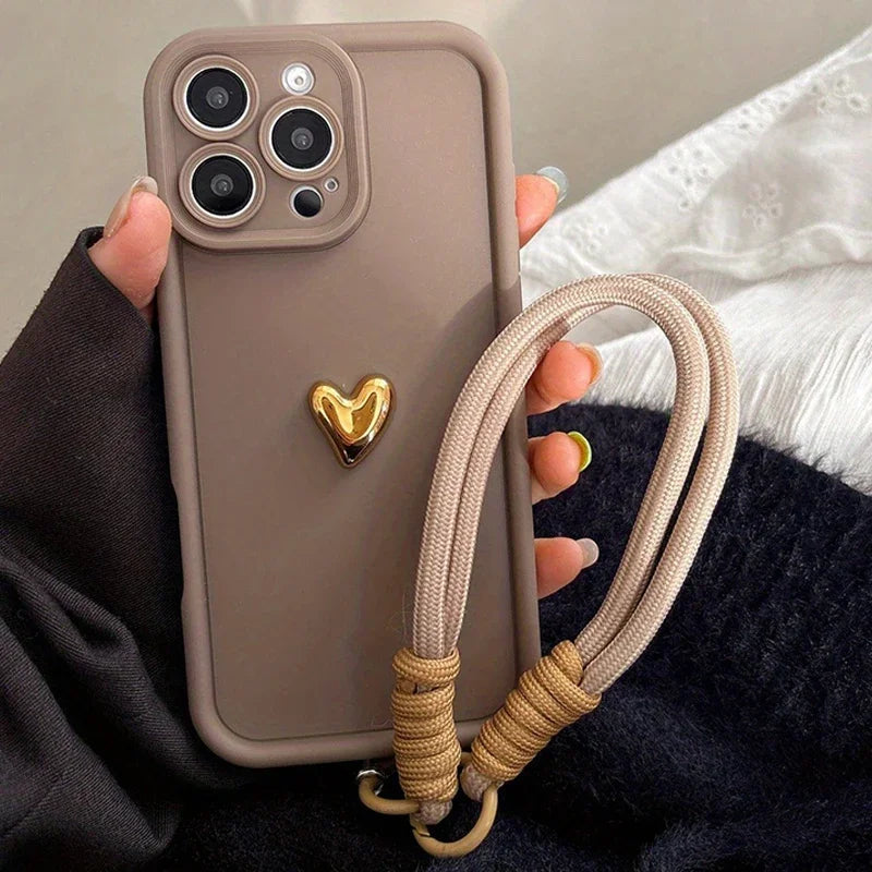Coque Élégante Cœur Doré 💛