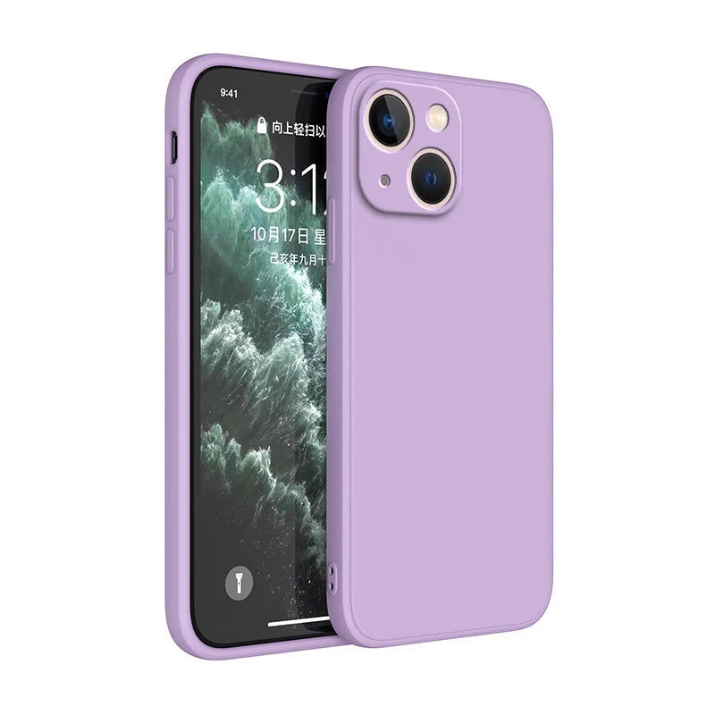 Silicone Phone Case for iPhone  Luxury Camera Protective Cover