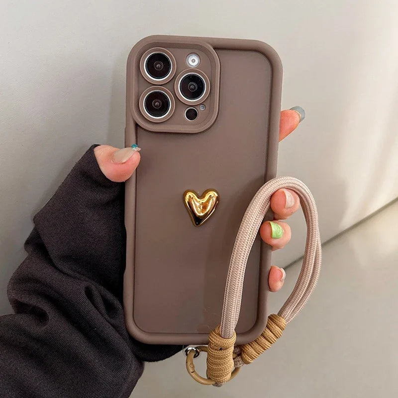 Coque Élégante Cœur Doré 💛