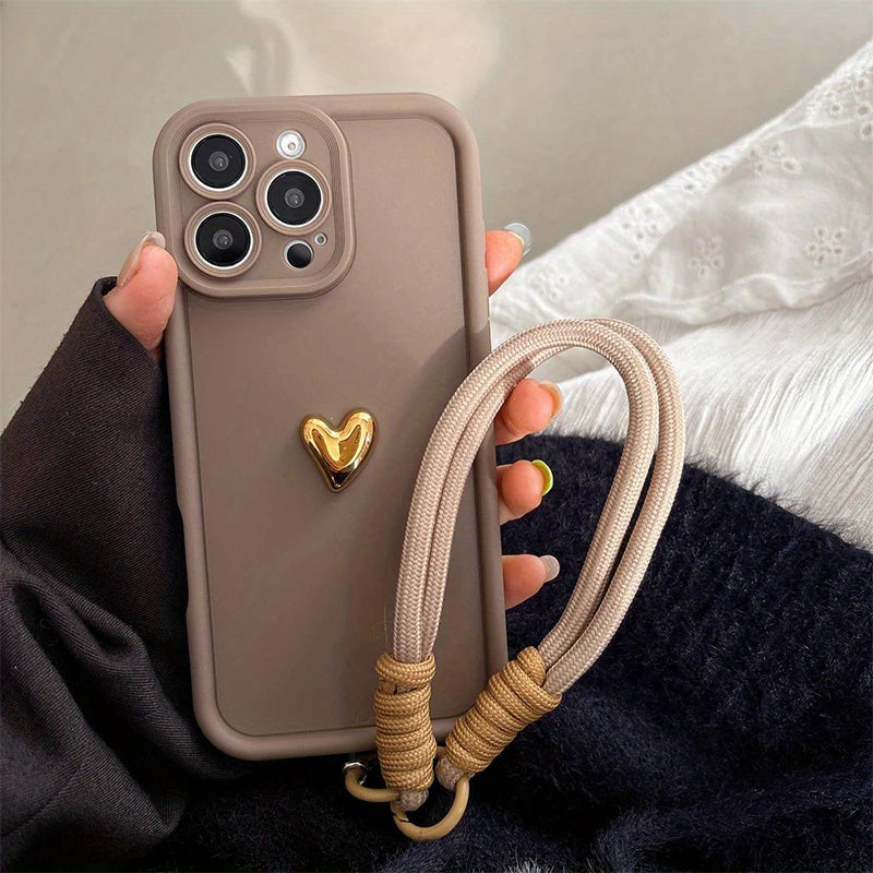 Coque Élégante Cœur Doré 💛