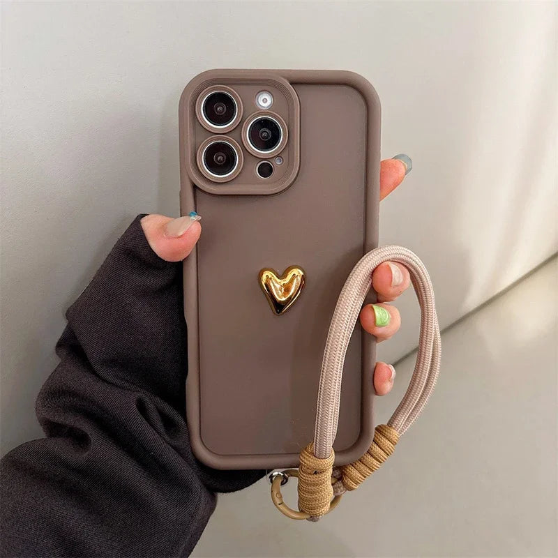 Coque Élégante Cœur Doré 💛